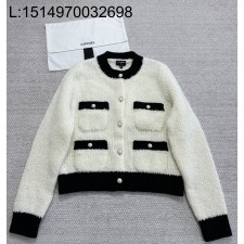 [타지아공장(tj공장) -여성전용] 샤넬 25K 울 배색 가디건 4포켓 화이트