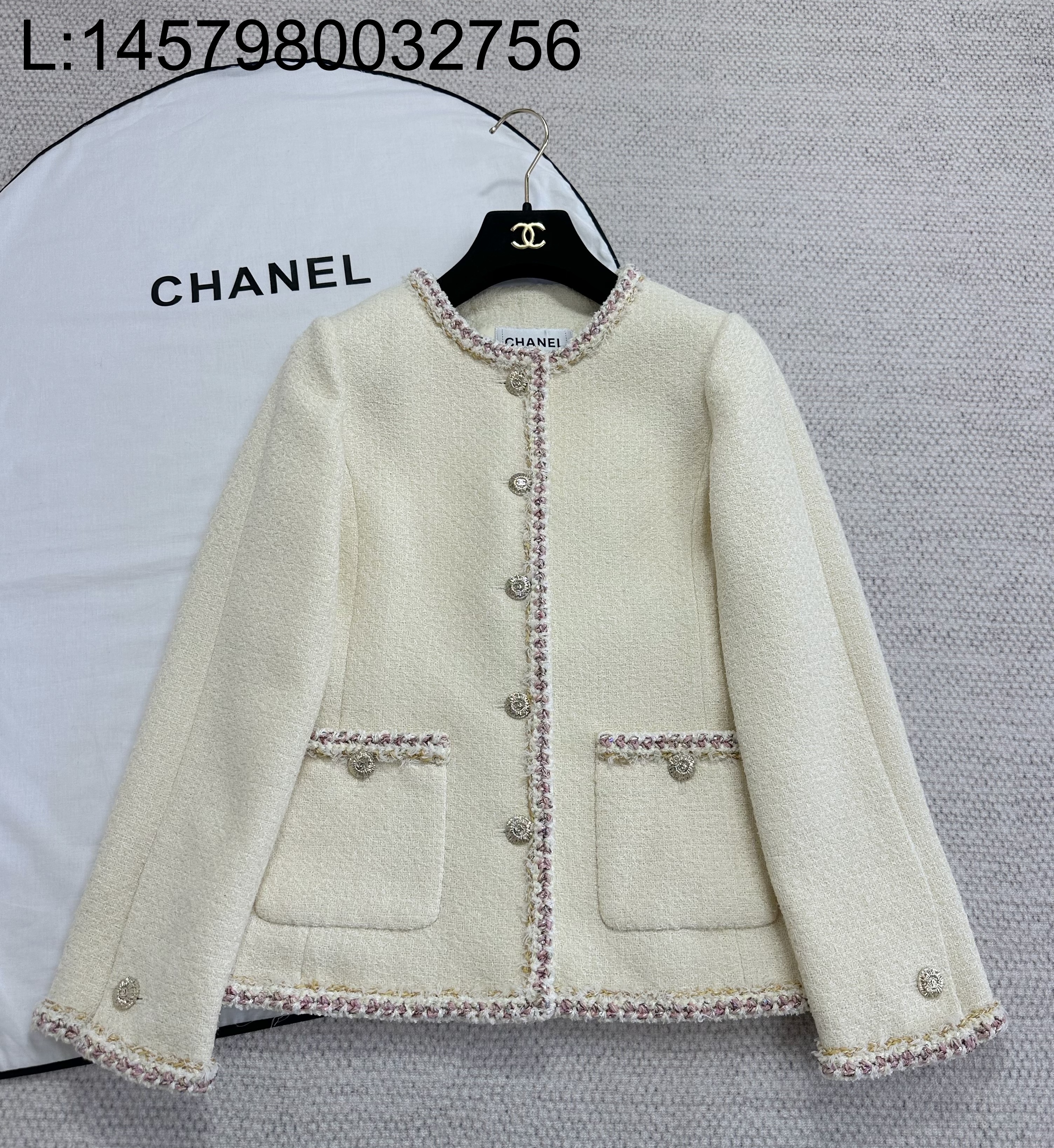 [타지아공장(tj공장) -여성전용] 샤넬 베이직 트위드 자켓 아이보리