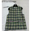 [타지아공장(tj공장) -여성전용] 샤넬 배색 체크 트위드 조끼 베스트 그린