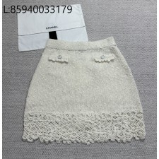 [타지아공장(tj공장) -여성전용] 샤넬 플라워 펀칭 스커트 아이보리