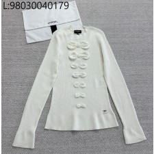 [타지아공장(tj공장) -여성전용] 샤넬 울 니트 긴팔티 나비매듭 화이트