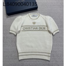 [타지아공장(tj공장) -여성전용] 디올 크리스찬 디올 하트 니트 반팔티 아이보리