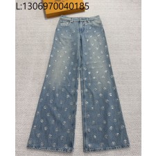 [타지아공장(tj공장) -여성전용] 루이비통 LV 시퀸 데님 팬츠 진 청바지 남회색