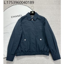 [타지아공장(tj공장) -여성전용] 샤넬 CC로고 퀼팅 카고 카라 자켓 블랙