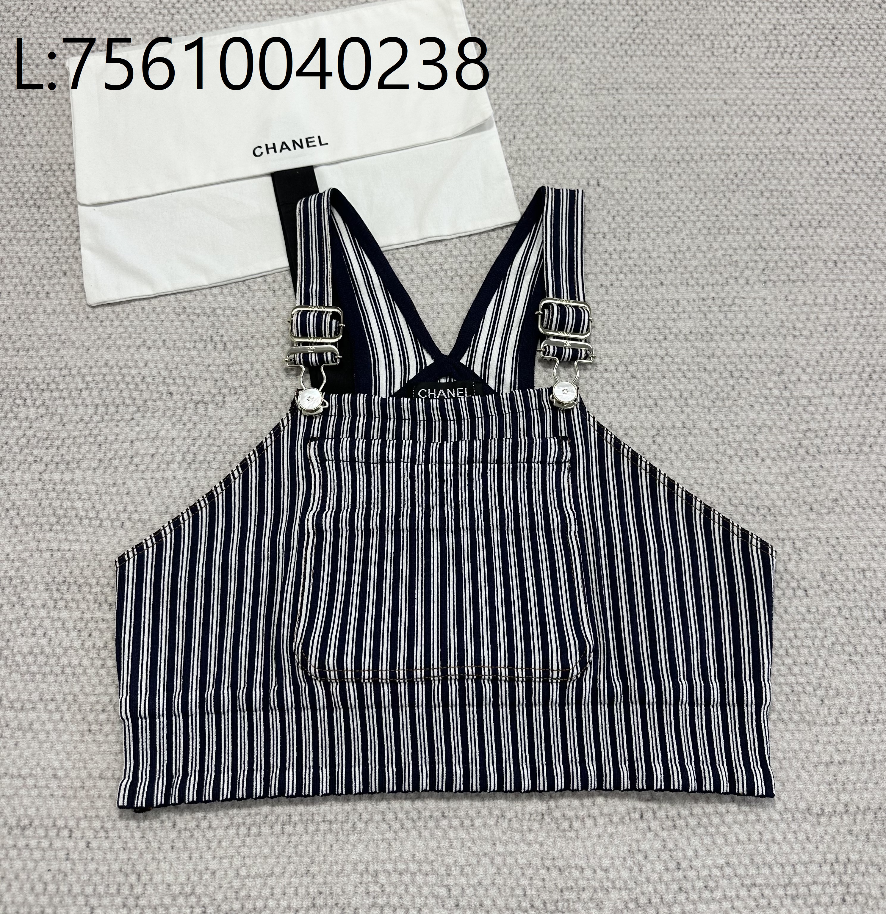 [타지아공장(tj공장) -여성전용] 샤넬 흑백 스트라이트 끈나시 베스트