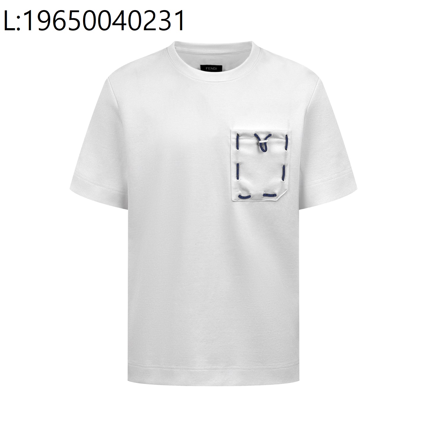 [잔디집2] 펜디 포켓 선 디자인 순색 반팔티 화이트