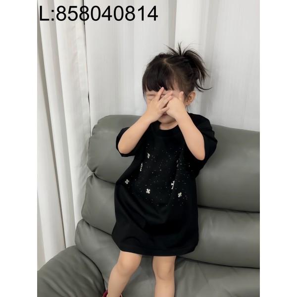 [AC아동복] 크롬하츠 큐빅 십자가 반팔티 블랙