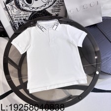 [AC아동복] 구찌 옷깃 선 모노그램 폴로 반팔티 카라티 화이트