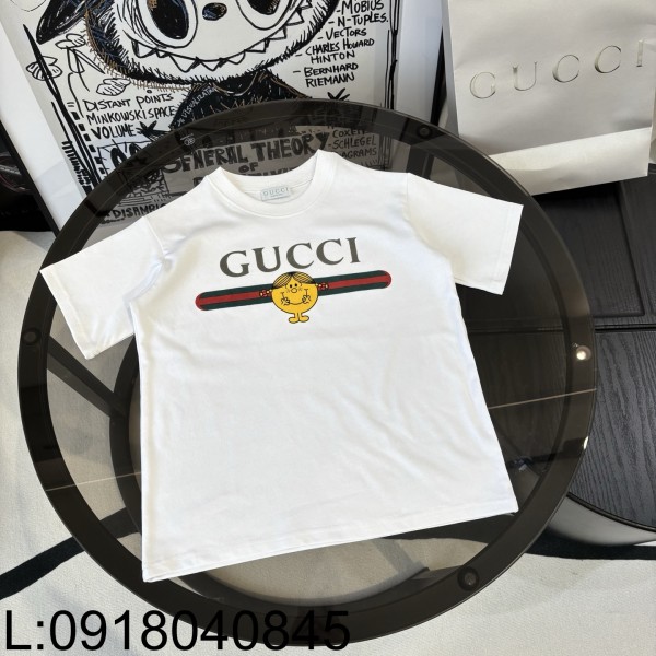 [AC아동복] 구찌 모노그램 여자아이 프린트 반팔티 화이트