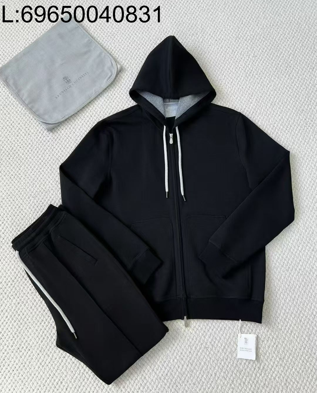 [LC공장] 브루넬로쿠치넬리 BRUNELLO CUCINELLI 운동복 세트 후드집업 팬츠 블랙