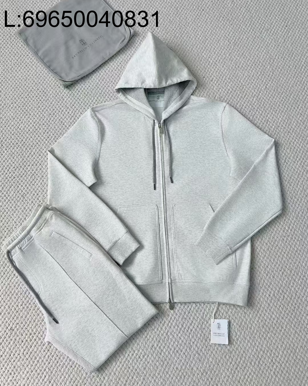 [LC공장] 브루넬로쿠치넬리 BRUNELLO CUCINELLI 운동복 세트 후드집업 팬츠 라이트 그레이