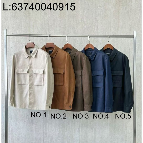 [LC공장] 제냐 더블 포켓 순색 아마 셔츠 자켓 5컬러