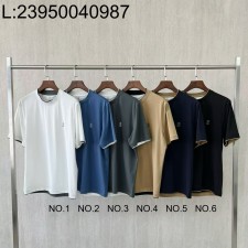 [LC공장] 브루넬로쿠치넬리 배색 코튼 크루넥 반팔티 6컬러