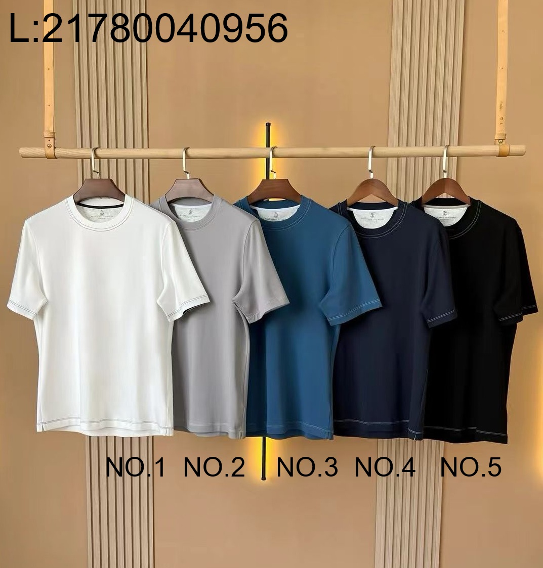 [LC공장] 브루넬로쿠치넬리 박음질 디자인 베이직 반팔티 5컬러