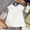 [AC아동복] 구찌 GG로고 자카드 다크 블루 카라 원피스 화이트