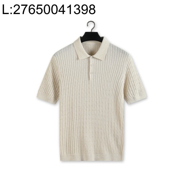 [YD공장] 로로피아나 자카드 니트 반팔 폴로 카라티 반팔티 베이지