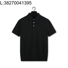 [YD공장] 로로피아나 혼방 순색 반팔 폴로 카라티 반팔티 블랙