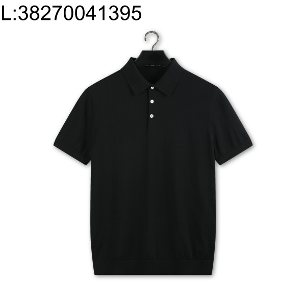 [YD공장] 로로피아나 혼방 순색 반팔 폴로 카라티 반팔티 블랙