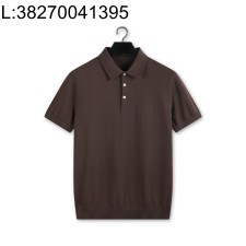 [YD공장] 로로피아나 혼방 순색 반팔 폴로 카라티 반팔티 브라운