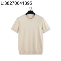 [YD공장] 로로피아나 코튼 실크 라운드넥 니트 반팔티 베이지