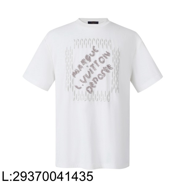 [잔디집2] 루이비통 SS24 구슬 모노그램 자수 반팔티 화이트