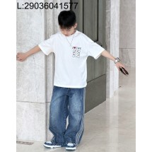 [AC아동복] 로에베 아나그램 화이트 반팔티 청바지 세트