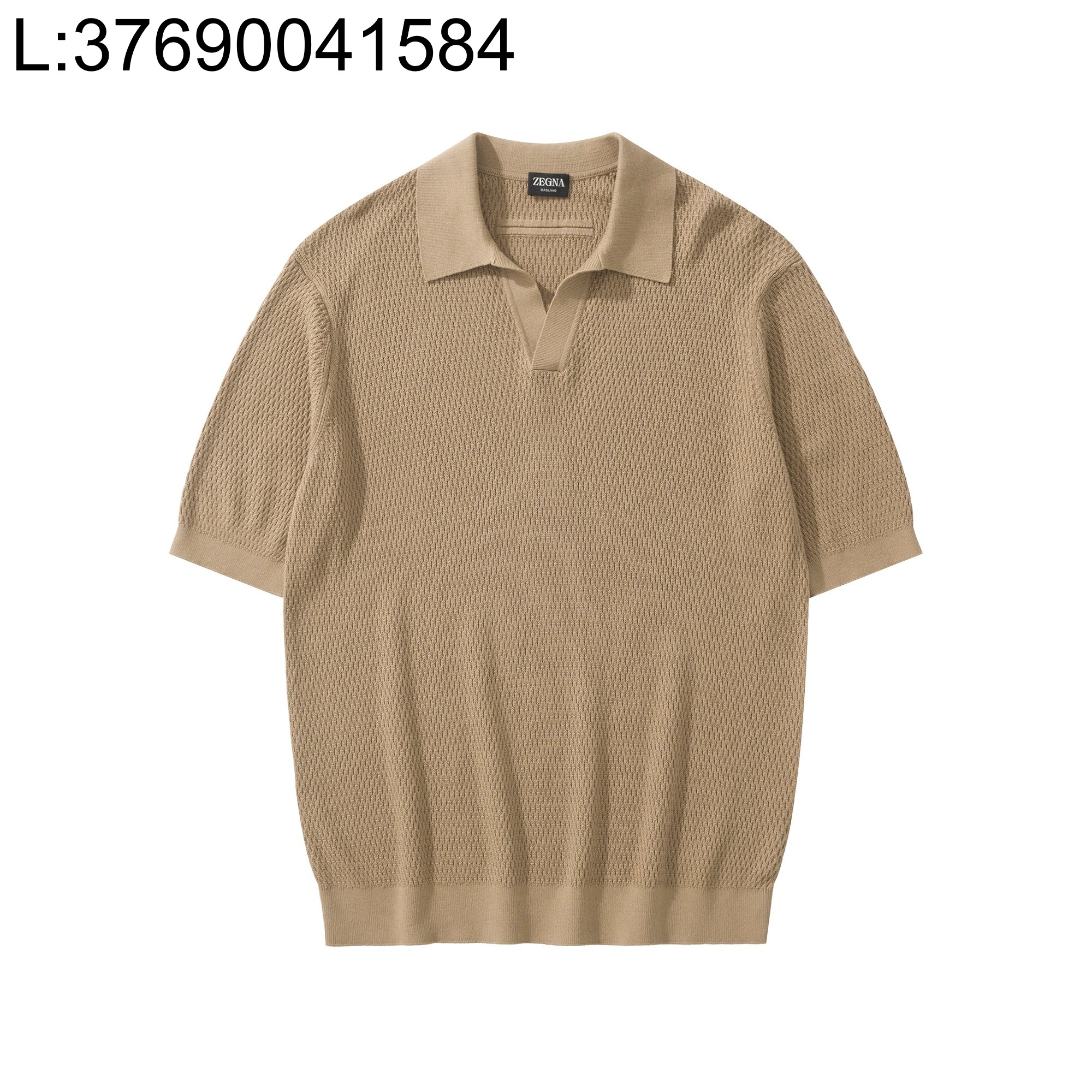 [흰] 제냐 Premium 코튼 자카드 반팔 폴로 반팔티 카라티 카키