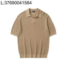 [흰] 제냐 Premium 코튼 자카드 반팔 폴로 반팔티 카라티 카키