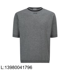 [잔디집2] 로에베 모노그램 자카드 순색 니트 반팔티 그레이