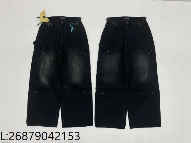 [사탄 셀러] 발렌시아가 워싱 루즈핏 카고 청바지 차콜 웨이디안 주소