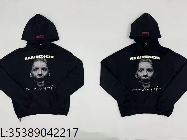 [사탄 셀러] 베트멍 VETEMENTS 2018 Rammstein "Sehnsucht" Hoodie 후드티 블랙 웨이디안 주소