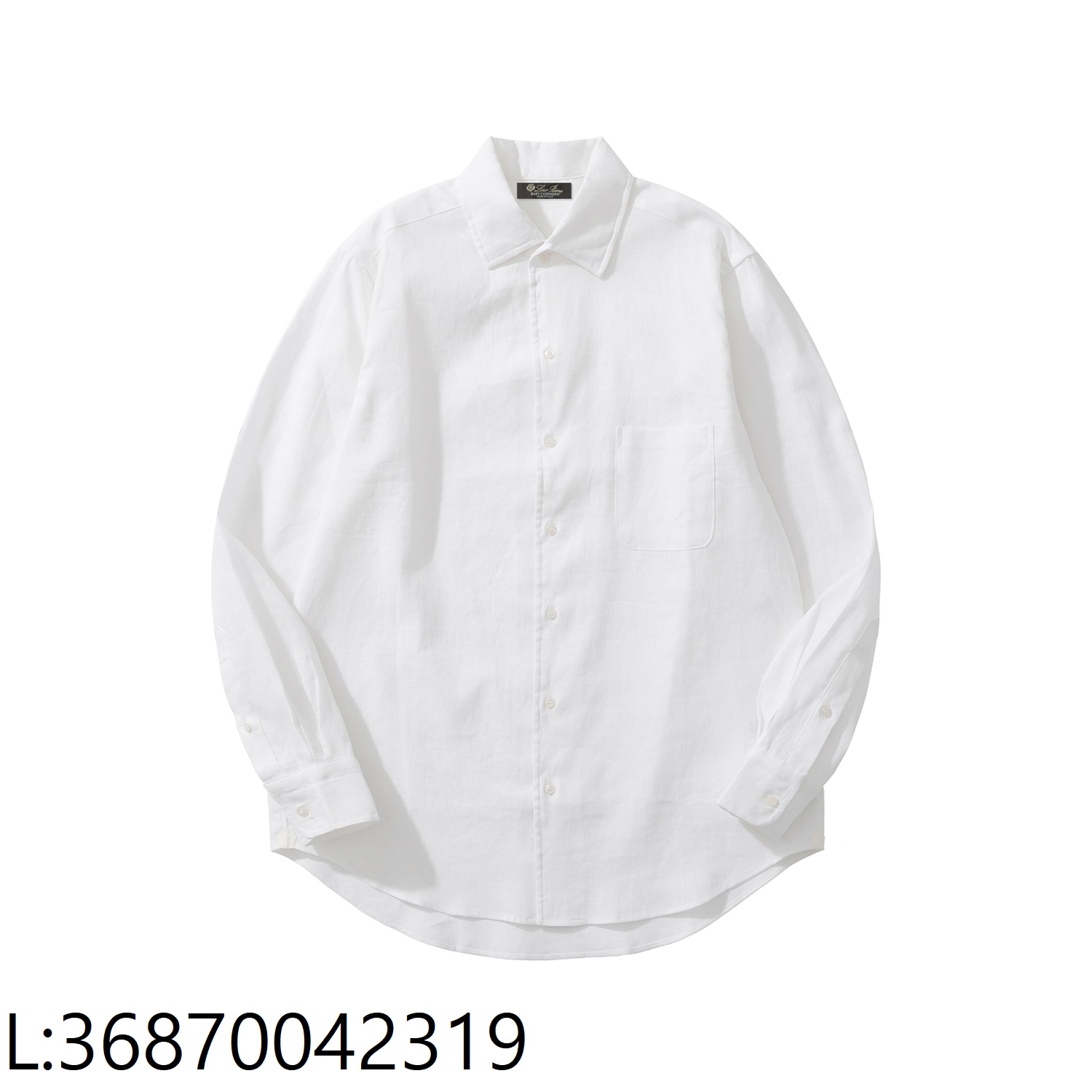 [흰] 로로피아나 순색 앙드레 아마 긴팔 셔츠 화이트