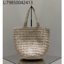 [켄달공장] 더 로우 라피아 토트 숄더백 베이지 42*23*19cm