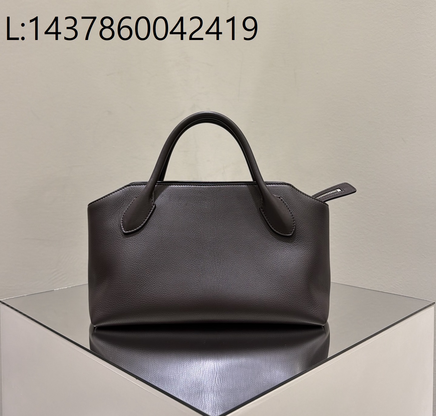 [켄달공장] 더 로우 TERRASSE BAULETTO 테라쎄 바울레토 더블핸들 레더 숄더백 다크 브라운 25*15.5*17cm