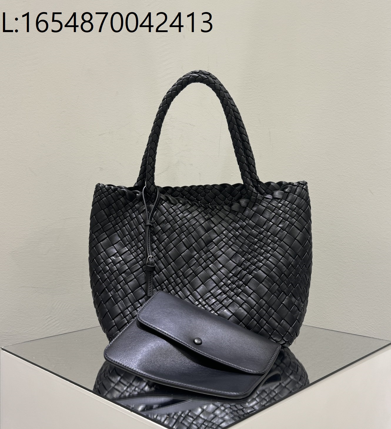 [켄달공장] 더 로우 양가죽 짜임 백 블랙 34*24*12cm