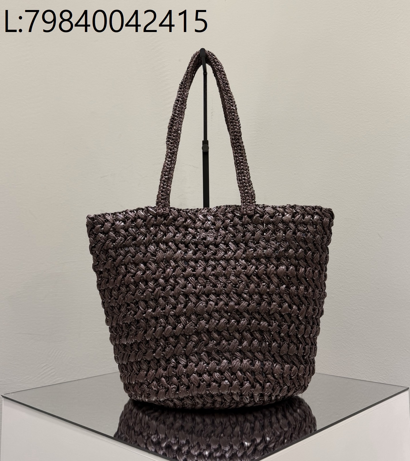 [켄달공장] 더 로우 라피아 토트 숄더백 와인 42*23*19cm