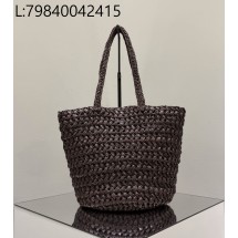 [켄달공장] 더 로우 라피아 토트 숄더백 와인 42*23*19cm